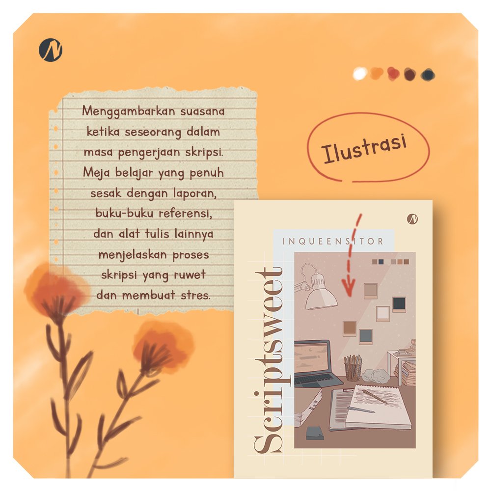 naratama_id's tweet photo. Siapa nih yang kemarin penasaran sama arti setiap komponen pada sampul Scriptsweet kak @inqueensitor ? 😍

#naratama #inqueensitor #scriptsweet https://t.co/kF0YSqXa8T