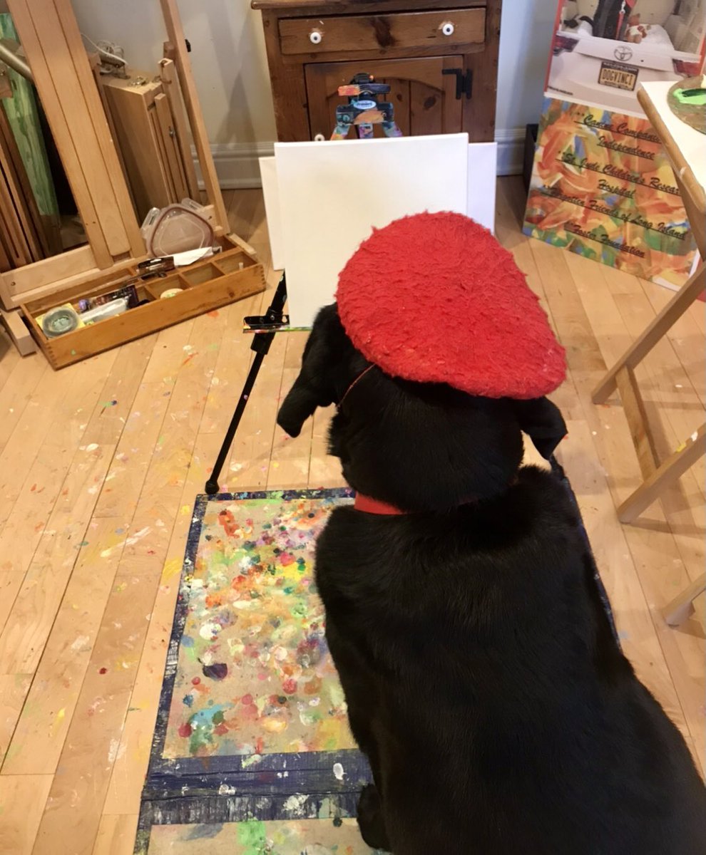 yayatomdagger3's tweet photo. Dagger DogVinci’s message of the day: “All you need is your life’s brush, a little instruction, and a vision in your soul. Then and only then can you paint from your heart. The key is to make that first stroke. Try it...You’ll like it!” #useyourtalent #create #learn #inspire https://t.co/D3Q4FEWyqp