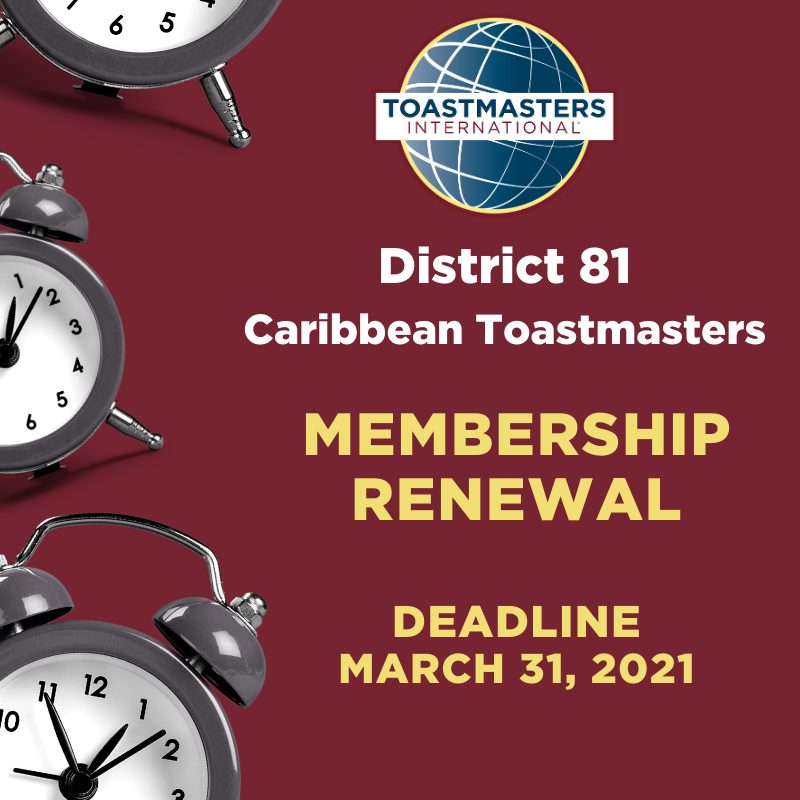 District 81 - Caribbean Toastmasters (@d81_caribbeantm) on Twitter photo 