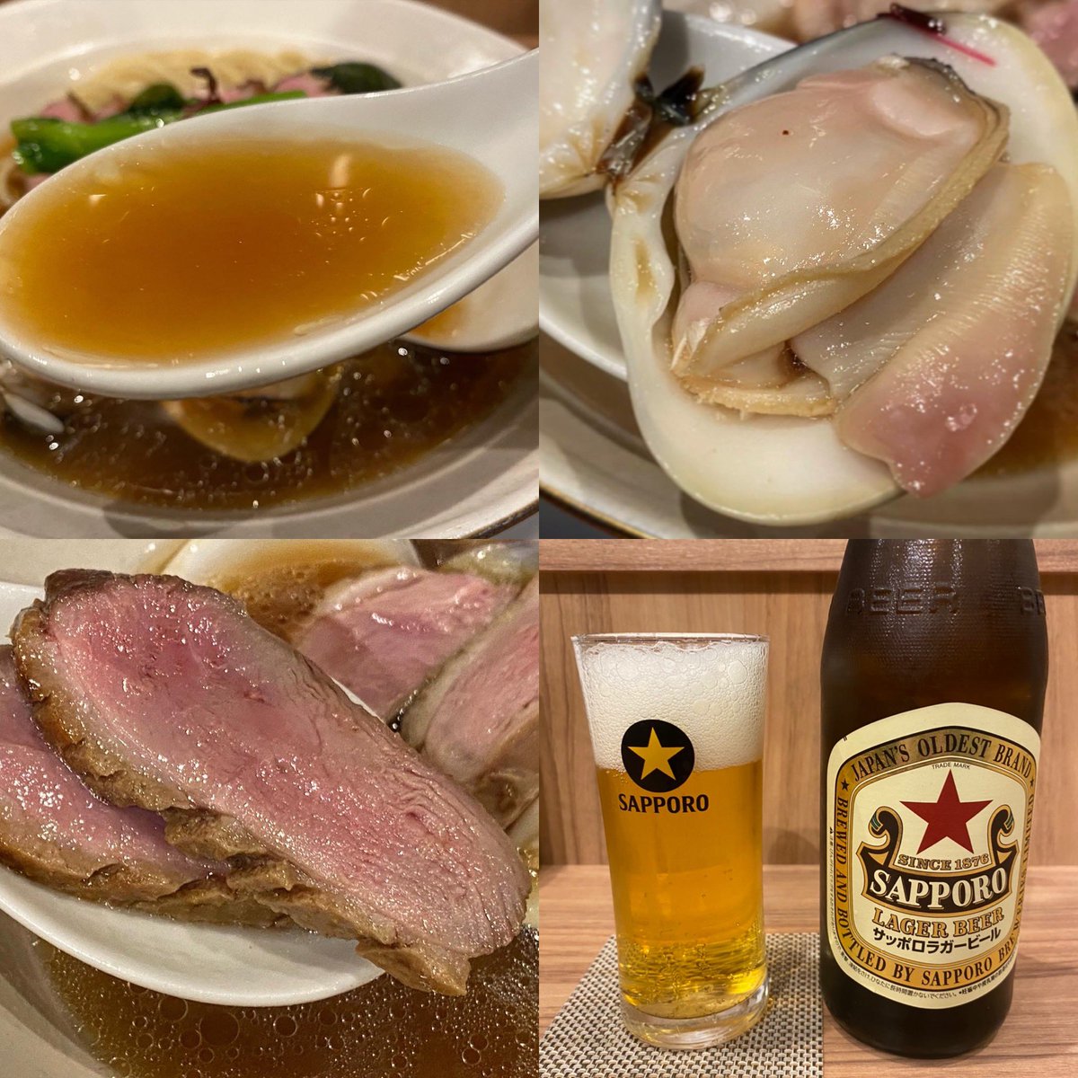hidejiihideomen's tweet photo. 秋葉原  麺処ほん田
水曜日特別営業
鴨と蛤  鴨ロース増し

鶏の後から感ずる蛤出汁の粋✨
身のデカい蛤と鴨ロースはサケのアテにしなきゃ失礼とばかりに、スープもサカナに
赤星片手の旨杉良太郎ッッッ https://t.co/wyOxNAYt8F