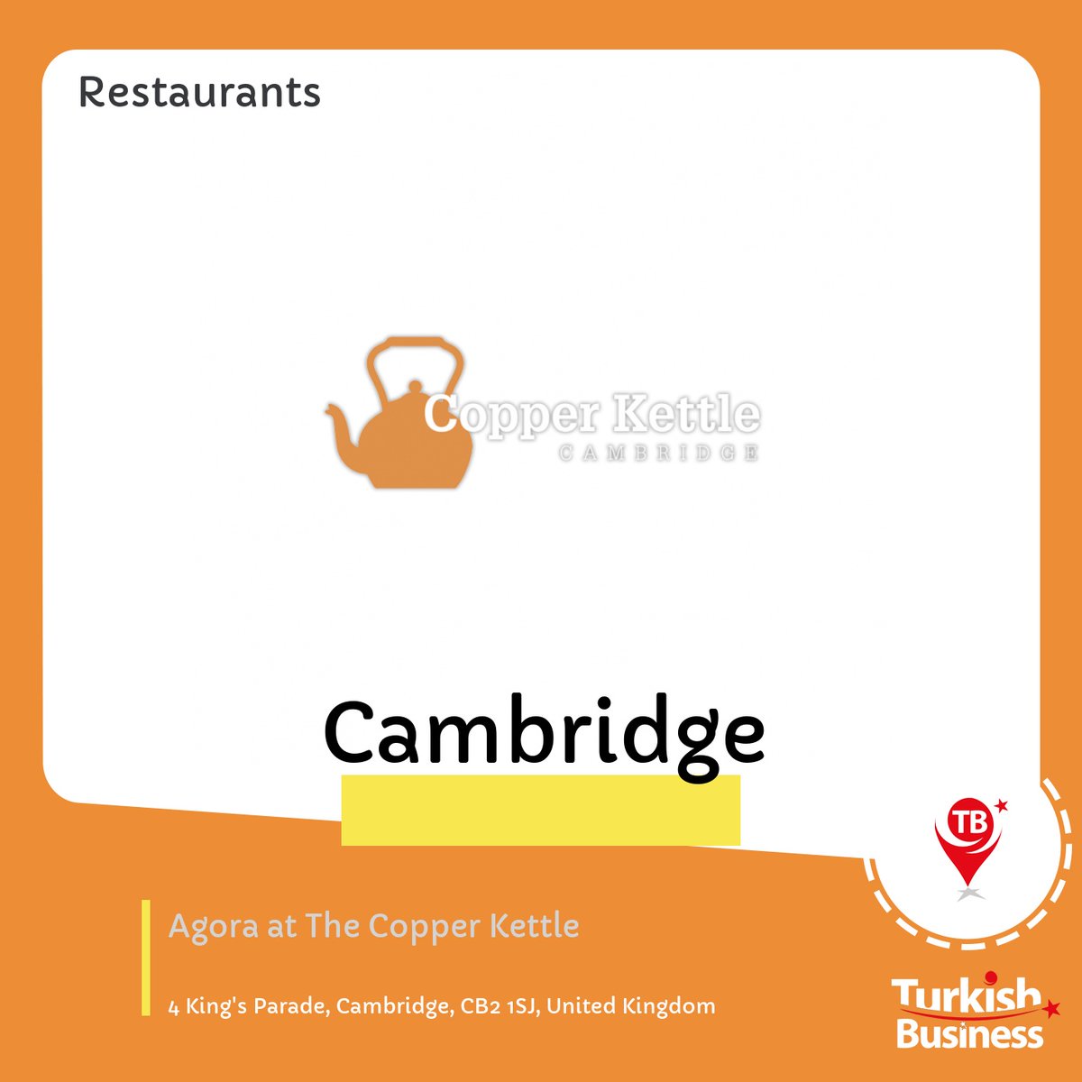 TurkishUK's tweet photo. Turkish Business of the Day:
Restaurants (Agora at The Copper Kettle)

Download our App for more details.

#Restaurants #Agora #at #The #Copper #Kettle #AgoraatTheCopperKettle #turkishbusiness #turkishbusinessapp #turkishbusinessorg #turkishbusinessuk https://t.co/9LjGM5OuUX