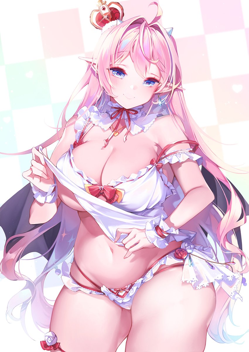 kanolaU_'s tweet photo. #見���人も無言でピンク髪美少女貼れ 

ウチの子サンゴちゃんです！
サキュバスやってます👿 https://t.co/uXSl35laYK
