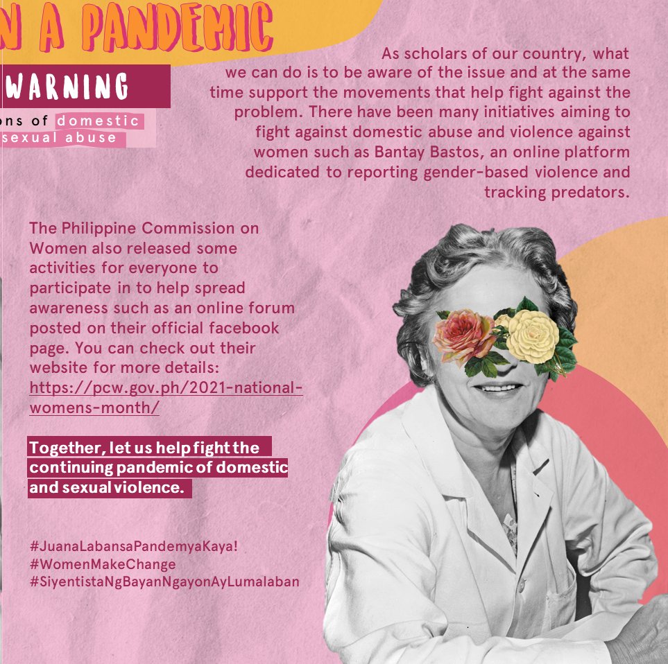 updcsfstc's tweet photo. [Trigger warning: abuse]
Before COVID19, women all over the world have already been experiencing a pandemic. In this issue of #MulatMiyerkules, we discuss the growing issue of domestic violence against women amidst the COVID19 pandemic.
#WomensMonth
#HeadCSUP
#MulatMiyerkules https://t.co/0eOppnFM01