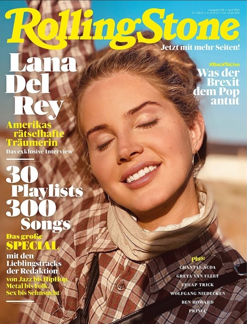 lanadreyit's tweet photo. Lana Del Rey è sulla copertina del nuovo numero di Rolling Stone Germany!

#LanaDelRey https://t.co/gHCJ1Lfr9s