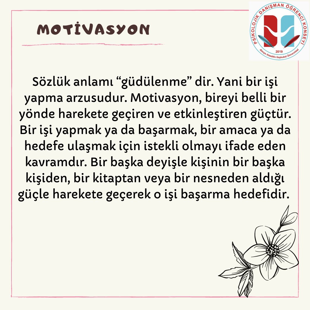 AlkuPdok's tweet photo. Merhaba PDOK ALKÜ ailesi❤️
”Pdok Alkü’den Oku” serimizle karşınızdayız💐Bu serimizin ilk paylaşımında motivasyondan bahsetmek istedik. Ardından Michael Jordan’ın motivasyon öyküsünü sizlerle paylaştık. https://t.co/c2KWJ2mIrc