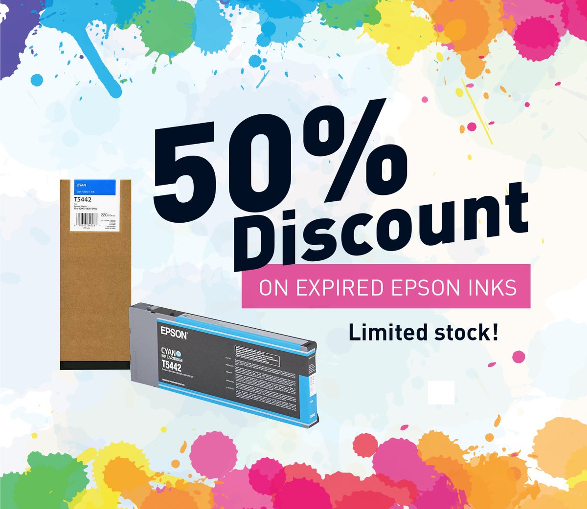 PhotomartEurope's tweet image. Once they're gone, they're gone...50% OFF on expired Epson inks&amp;gt; bit.ly/3vRbFoS

Discover all our Epson large format inks &amp;gt; bit.ly/3lFSxWi

#epsoninks #epson #largeformatinks