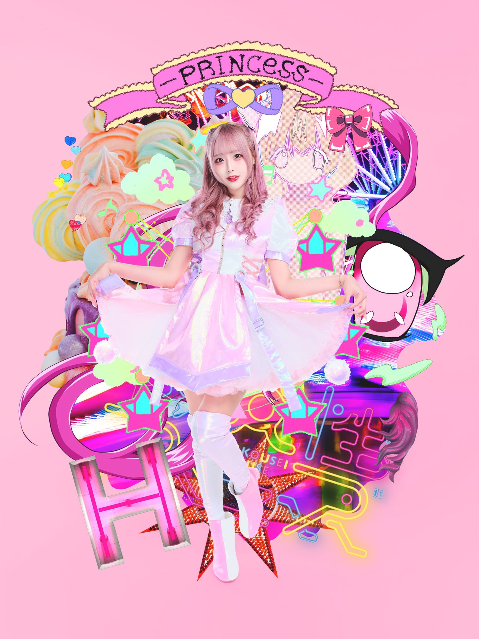 神楽ひなこちゃんグッズまとめ売り/夜光性アミューズ（よるあみ）/他おまけも有♪ 神楽ひなこちゃんグッズまとめ売り/夜光性アミューズ（よるあみ
