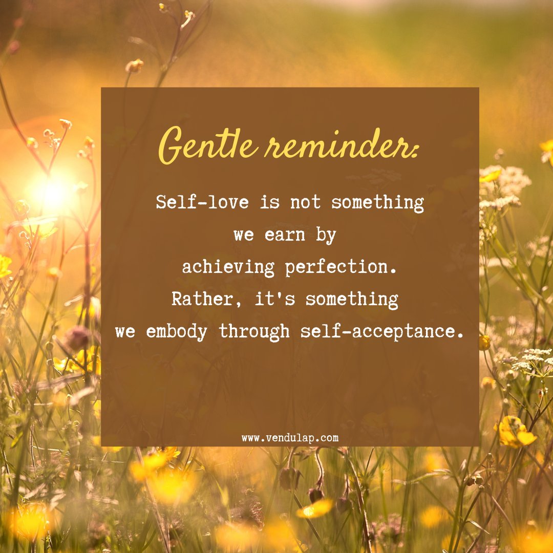 vendula_aa's tweet photo. Gentle reminder 💛
#selfacceptance #selflove #bekindtoyourself #pefection #selflove #selfcare #selfhealer #women #selfesteem #quotesforyou #selfkindness https://t.co/hN78s0rSJ5