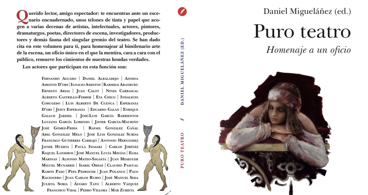 academia_aaee's tweet photo. Presentación de “Puro Teatro. Homenaje a un oficio” un libro editado por el académico @DanielMig19. Viernes 26 de Marzo de 2021 a las 19:00 horas en el @ateneodemadrid 
El acto contará con la presencia de académicos como @DanielMig19 @Pedro_Villora @karmelearanburu, entre otros. https://t.co/tI27HNjo7J