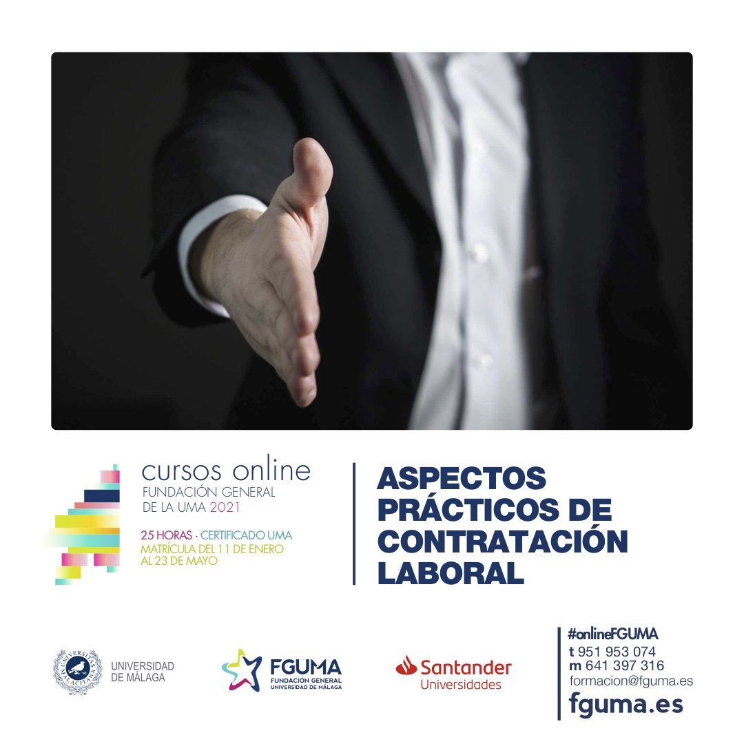 fguma's tweet photo. 🦾#Autoempleo 2.0
🔄Gestión de personal #Feedback360
👩🏽‍💼Contratación laboral

Fórmate en el mundo de la empresa y la economía con los nuevos Cursos #onlineFGUMA
👉🏼 https://t.co/BoPO51EHlD

🎓Dirigidos profesionales y estudiantes
1⃣créditos ECTS https://t.co/1Q72muOmzv