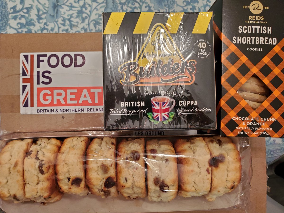 Some fun treats just arrived from our friends at the @tradegovuk and @tradegovukUSA. Thanks especially to <a href="/joy_kinnear/">Joy Kinnear</a> for the thoughtful gift. Who's coming over for tea time? #greatbritain #teatime