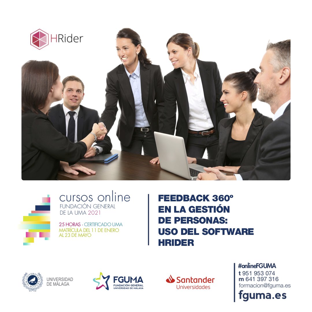 🦾#Autoempleo 2.0
🔄Gestión de personal #Feedback360
👩🏽‍💼Contratación laboral

Fórmate en el mundo de la empresa y la economía con los nuevos Cursos #onlineFGUMA
👉🏼 fguma.es/cursos-online

🎓Dirigidos profesionales y estudiantes
1⃣créditos ECTS