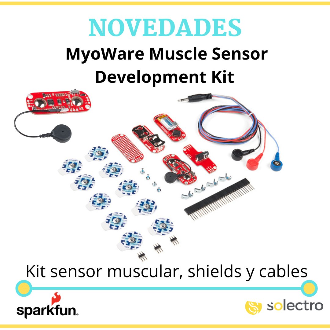 solectroshop's tweet photo. Nuevos productos @sparkfun :
➡️Caja dispensadora de cable de conexión(flexible/rígido, 22 AWG)
➡️SparkFun micro:climate kit para micro:bit : estación meteorológica
➡️#MyoWare Muscle Sensor Development Kit - Kit sensor muscular
➡️#RedBot Sensor - #Acelerómetro
#SparkFun #microbit https://t.co/5tdvKFbhur