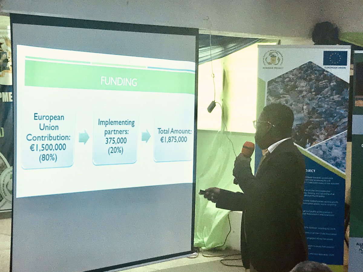 EuropeInGhana's tweet photo. @clgaghana project will contribute for #plasticwaste recycling, transforming #waste into new products and creating awareness in schools and communities at Adenta Municipality! This 1,5 million € project intends to promote new jobs and increase wages of local communities. https://t.co/2Ln8cUOQJb