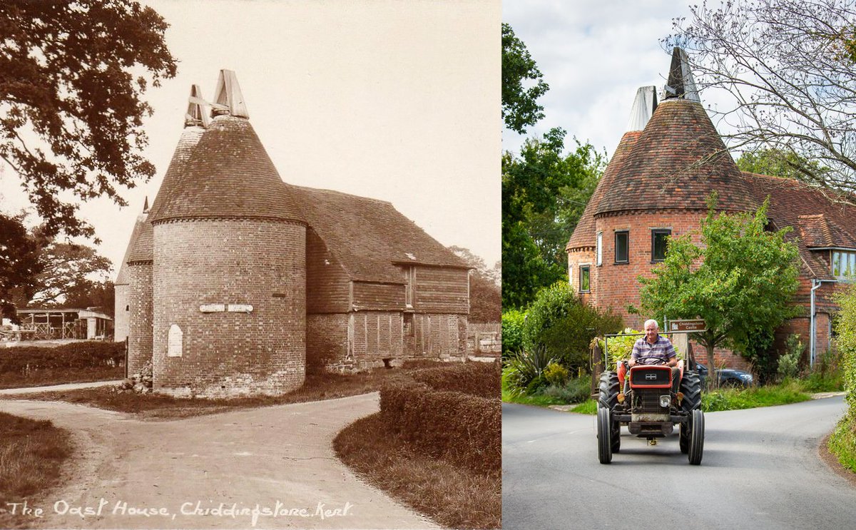 larkins_brewery's tweet photo. Timeless scenes in Chiddingstone during Larkins Brewery's hop harvest. Freshly picked hops being brought up to the brewery by tractor from the hop garden
#larkinsbrewery #craftbeer #camra #kentishale #realale #hoppicking #hopharvest #fieldtoglass  #oasthouse #producedinkent #kent https://t.co/9STpV8hmoL