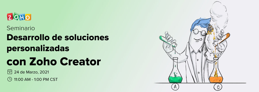 Aprenda sobre el poder de la tecnología de código bajo y cómo crear aplicaciones fácil y rápidamente con Zoho Creator. 
Registro: zcu.io/NHWw