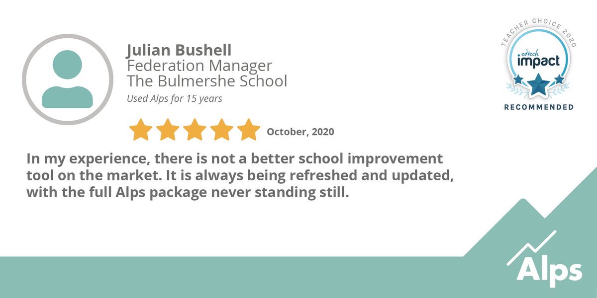 alpsva's tweet photo. Why do schools like working with us?

Read the full Alps impact review from Julian Bushell, Federation Manager, The Bulmershe School here to find out why: https://t.co/gCcx5as8oQ 

#AlpsClientSpotlight https://t.co/zorfusKdU9