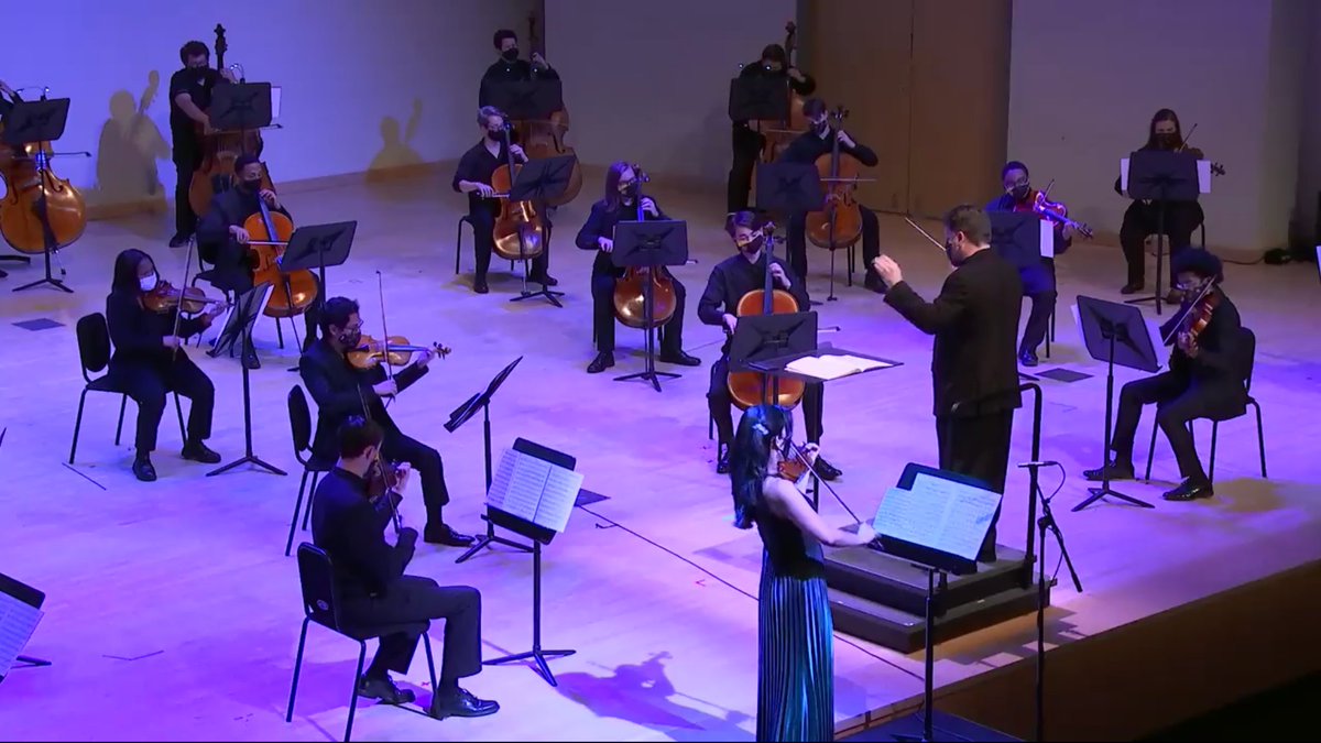 TONIGHT AT 7:30 PM | SYMPHONY ORCHESTRA
Tune in tonight for an incredible performance by the KSU Symphony Orchestra, under the direction of Nathaniel Parker, and featuring Charae Krueger, cello; and Helen Kim, violin. Free registration: rb.gy/fb1e1t