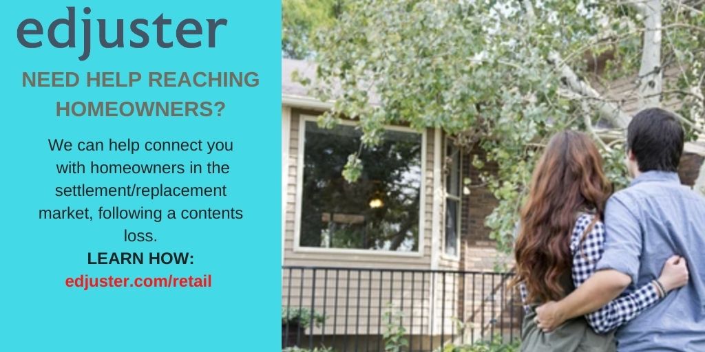Homeowners who have suffered a contents loss due to damages are often in the market for replacement items.

If you are a retailer who is looking to expand into this market--our retail solutions may work for you. 

Learn more: edjuster.com/retail/ 
#retail #b2b #retailpartner