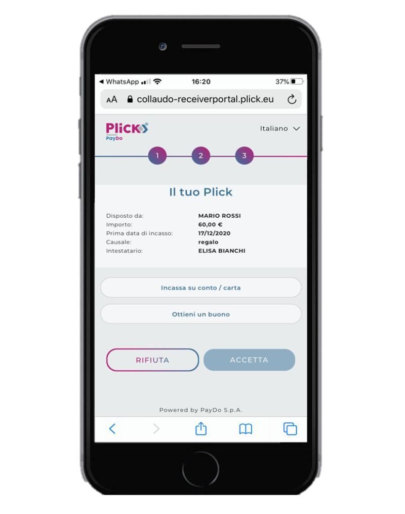 plick_eu's tweet photo. Con #Plick puoi scegliere se accettare un Plick in modo standard oppure ottenere un buono senza dover inserire le tue coordinate bancarie #easywaytopay #digitalpayments #openinnovation https://t.co/7DzNLdk7X5
