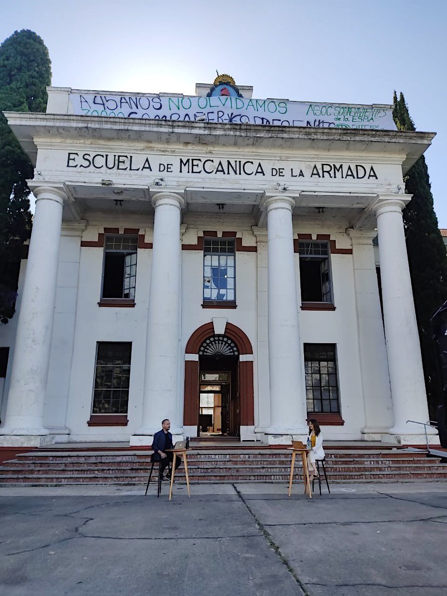PalomaBok's tweet photo. Transmisión especial de #ImagenPositiva de @_IPNoticias desde la Ex ESMA 

Con @sommelierdecafe los vamos a acompañar pidiendo memoria, verdad y justicia hasta las 12hs. https://t.co/6ZdpSFYdKk