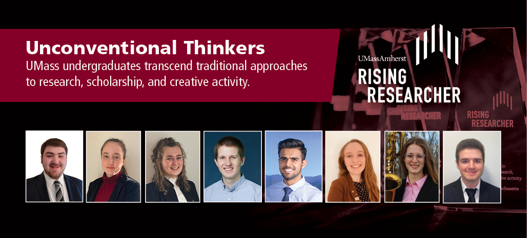 Congrats to 8 <a href="/UMassAmherst/">UMass Amherst</a>  #RisingResearcher award recipients! Learn about the extraordinary research achievements and exceptional creativity shown by these undergraduates. ow.ly/gIji50E4NEe