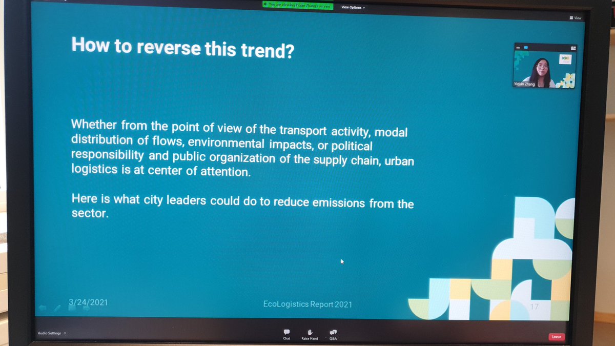 The ICLEI launch of the EcoLogistics report is now ongoing! Join us at gu-se.zoom.us/j/67122290753