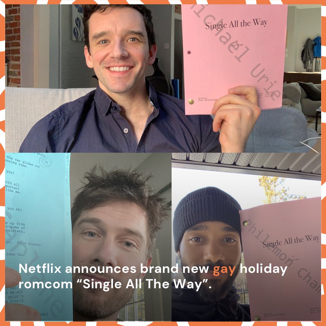 Netflix has announced a brand new gay holiday romcom “single all the way”, starring Michael Urie, Philemon Chambers and Luke Macfarlane. It’s expected to be hitting our screens later this year and we’re so ready!🤩