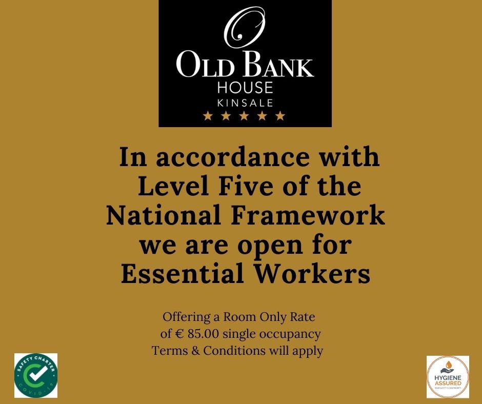 If your work is deemed as essential and your traveling to Cork, we are offering a room only rate of €85.00. Call us on 021 477 2209 for more information. 
#covidrestrictions #EssentialWorkers #travelingtocork #level5