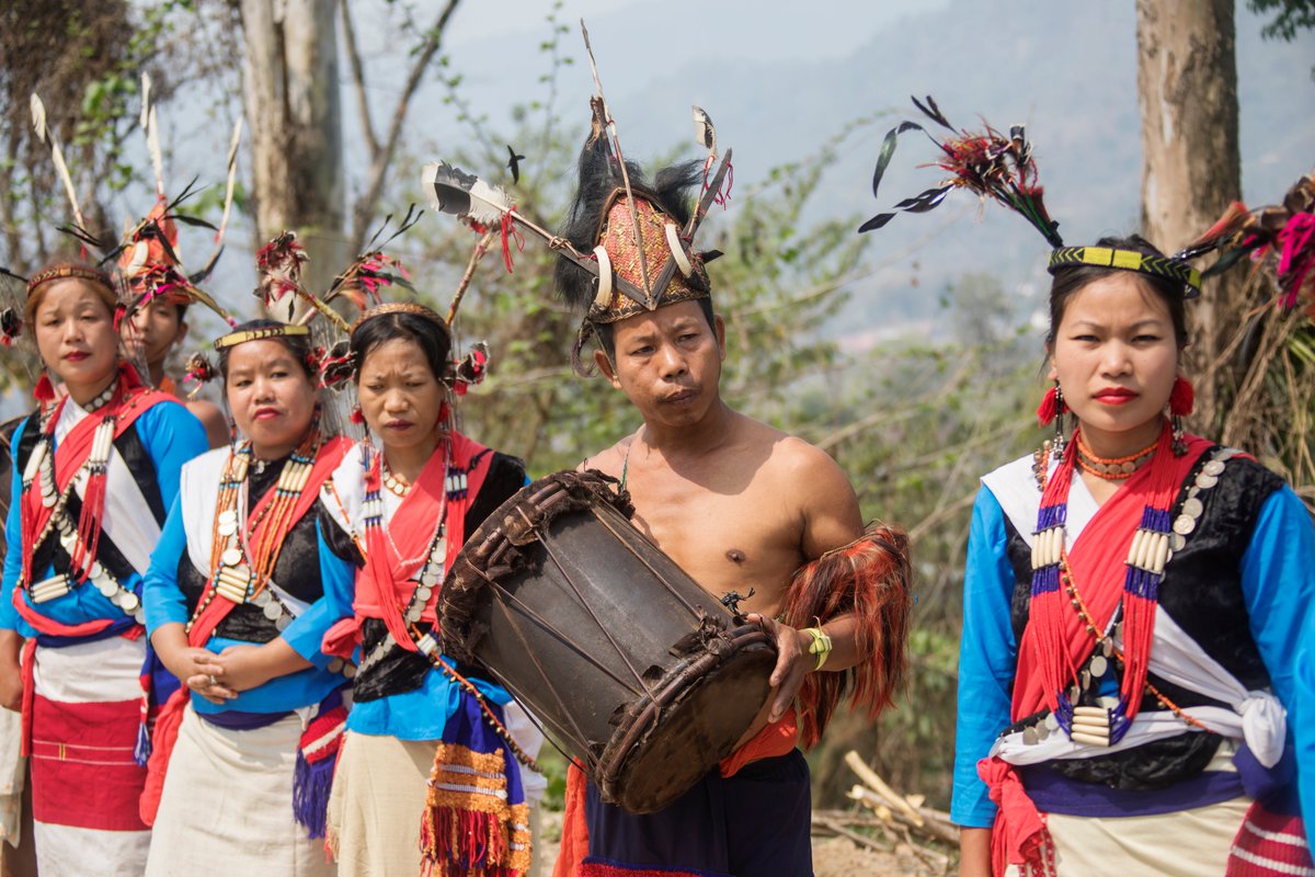 PemaKhanduBJP's tweet photo. Changlang is home to #Tangsa, #Tutsa, #Singpho and #Yobin tribes. Collection of photographs of different tribes from my visit today at Changlang. https://t.co/0bjrmtzULc