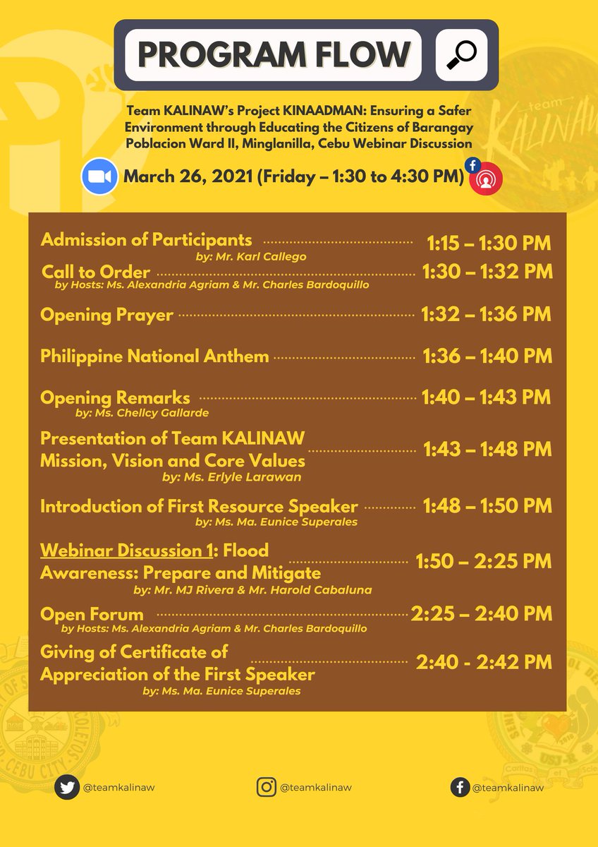 TeamKalinaw's tweet photo. Hello mga ka-Team Kalinaw! Andam naba mo para sa Kaalam ug Kahugyaw? 

We would like to update you again on our webinar session that will happen this March 26, 2021 at 1:30 to 4:30 PM. https://t.co/UI222tNjvO