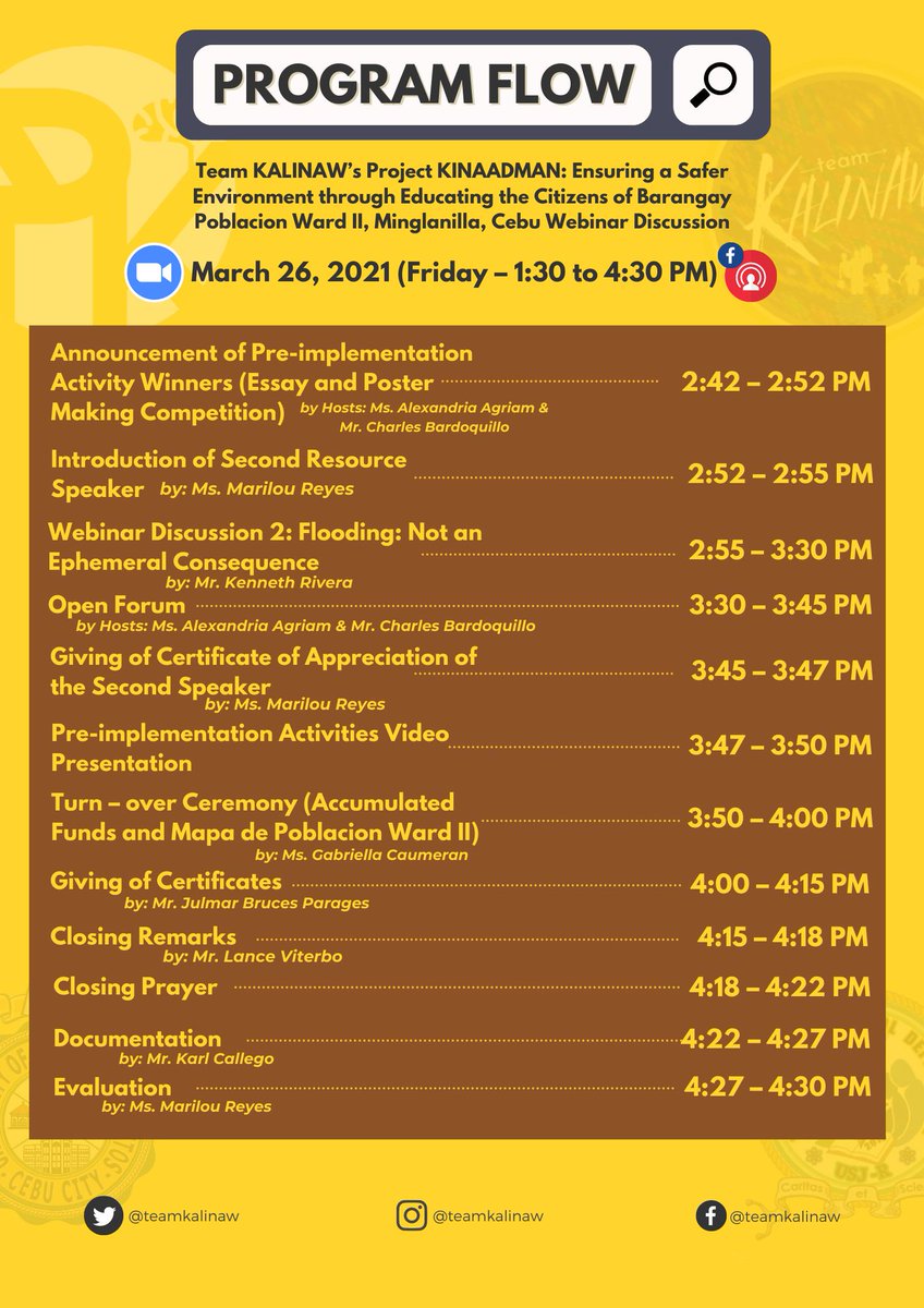 TeamKalinaw's tweet photo. Hello mga ka-Team Kalinaw! Andam naba mo para sa Kaalam ug Kahugyaw? 

We would like to update you again on our webinar session that will happen this March 26, 2021 at 1:30 to 4:30 PM. https://t.co/UI222tNjvO