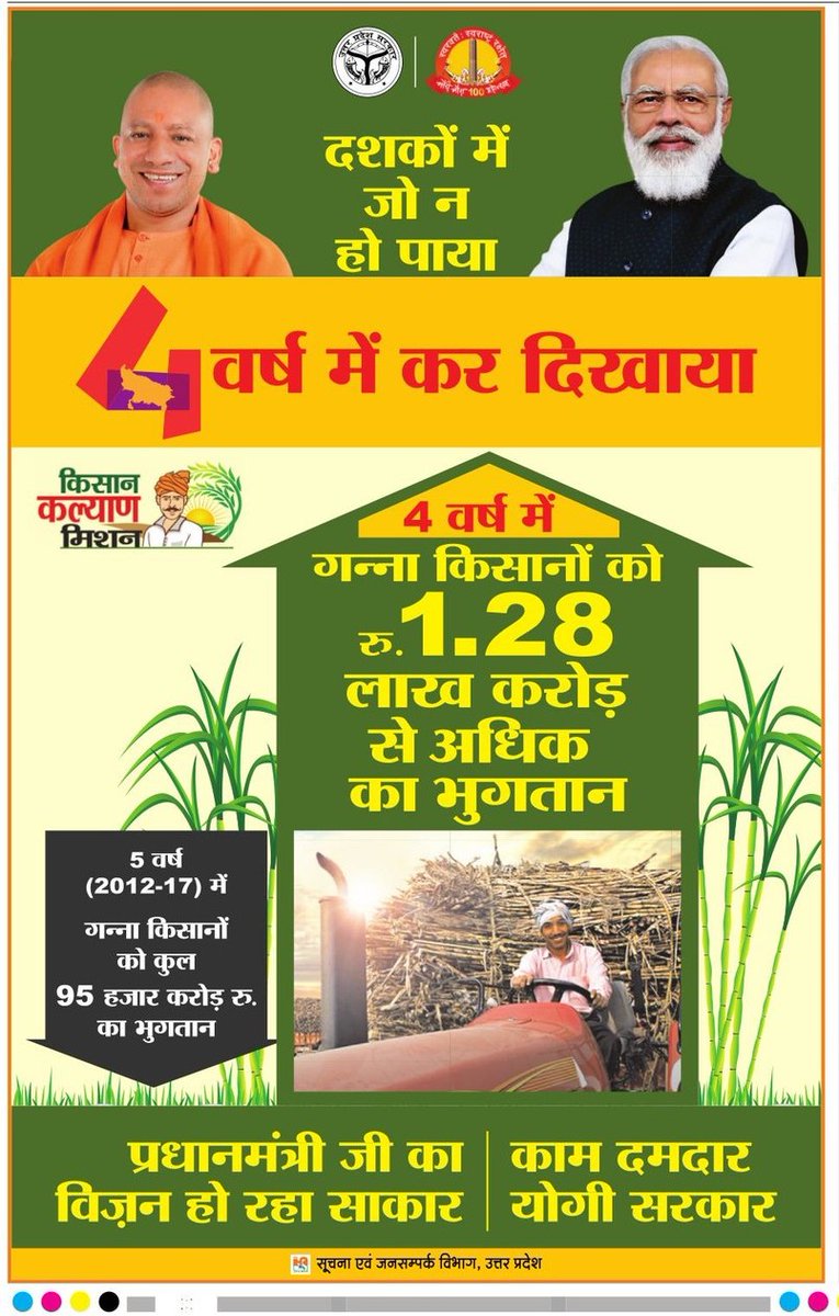 UPCane's tweet photo. "दशकों में जो न हो पाया 4 वर्ष में कर दिखाया"
#canewebsite
https://t.co/9NUV4dG4yg
https://t.co/XxBQzs8Rrz
E-ganna app
@UPGovt @CMOfficeUP @InfoDeptUP @SureshRanaBJP @SureshPasiBJP https://t.co/RutRBmdCiw