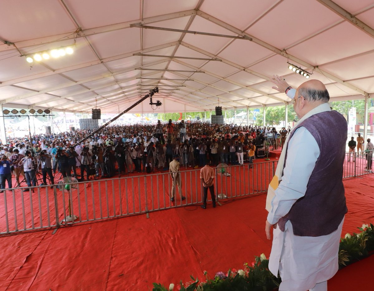 varunpuri1984's tweet photo. Today @AmitShah Ji ddressed a huge public rally in Chathannoor, Kerala.

Visuals were magnificent. Time has come to bring a change in Kerala, a change for betterment of the State https://t.co/MgYpLmL1wb