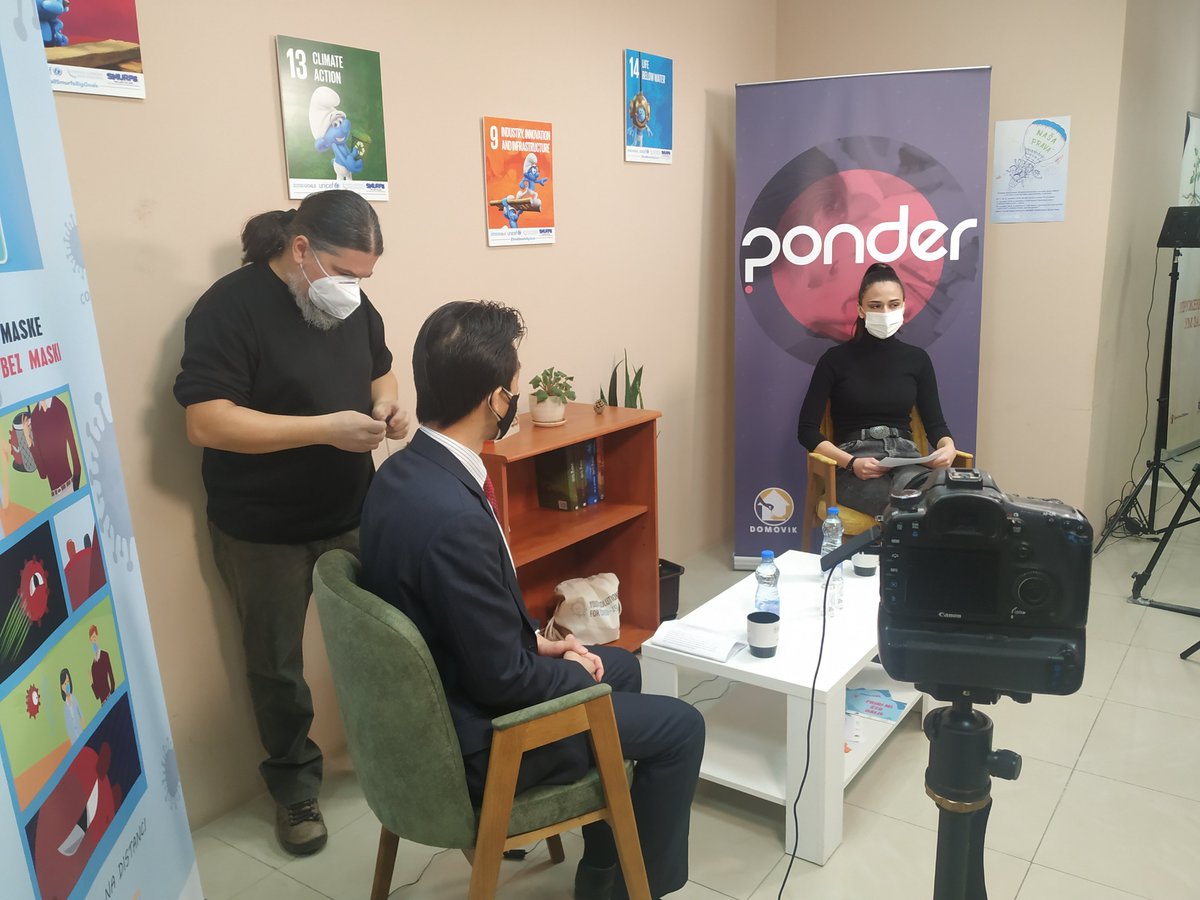 NGODomovik's tweet photo. Today we had a special pleasure to host the Ambassador of @JPEmbKosovo and the Head of @UNICEFKosovo @himuratsahin. They made a tour of youth initiatives implemented within the Youth Solution for Covid-19 programme. @ivanam007 @tamipz https://t.co/tWqqY2KpOR