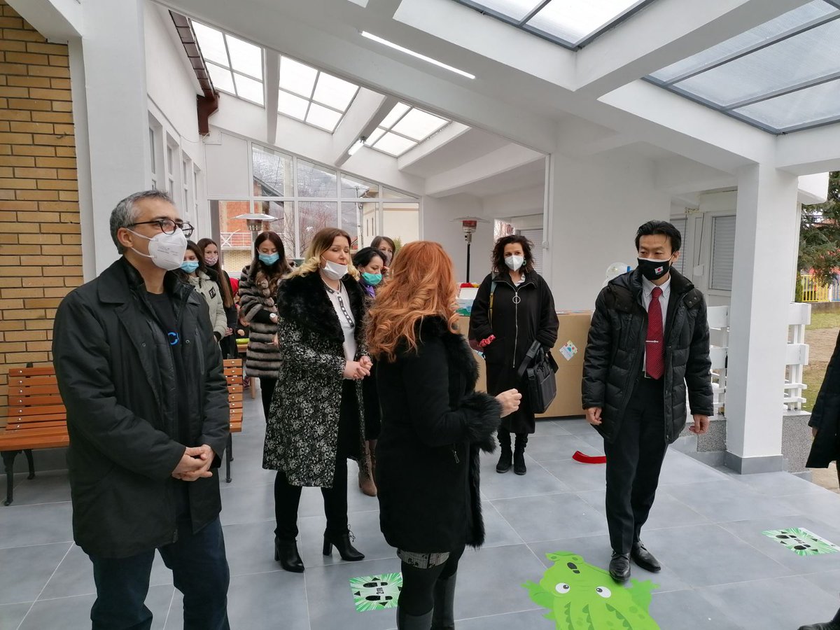 NGODomovik's tweet photo. Today we had a special pleasure to host the Ambassador of @JPEmbKosovo and the Head of @UNICEFKosovo @himuratsahin. They made a tour of youth initiatives implemented within the Youth Solution for Covid-19 programme. @ivanam007 @tamipz https://t.co/tWqqY2KpOR
