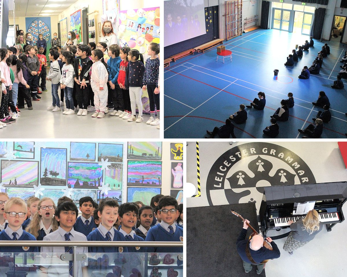 LGS_Junior's tweet photo. LGJS enjoyed a special Easter Service in their classrooms this morning. The finale was a real treat, hearing the whole school join together outside their classrooms for an atmospheric Easter song, led beautifully by Mrs Gangar #lgs_junior #easterassembly #Easter2021 https://t.co/aX2miUl1ND
