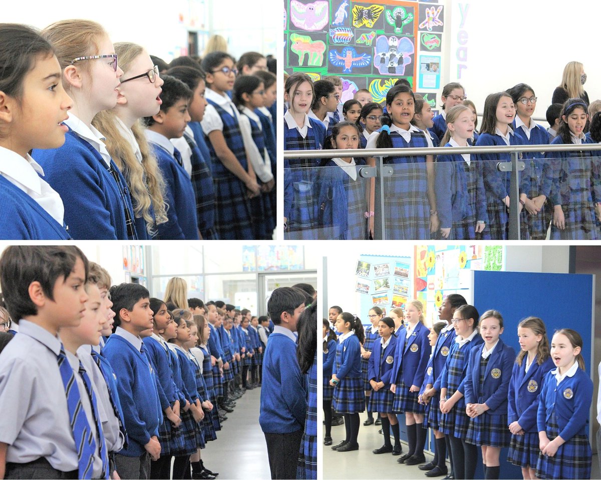 LGS_Junior's tweet photo. LGJS enjoyed a special Easter Service in their classrooms this morning. The finale was a real treat, hearing the whole school join together outside their classrooms for an atmospheric Easter song, led beautifully by Mrs Gangar #lgs_junior #easterassembly #Easter2021 https://t.co/aX2miUl1ND