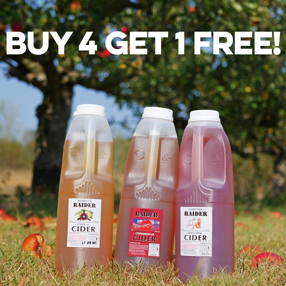 We've added another great deal to our website. Buy 4 of our 2 pint takeaways and get 1 free! 😃 Mix and match your favourite flavours: norfolkraidercider.co.uk/product-page/d… 🚚 Free Norfolk delivery with any size order. #norfolk #cider #cidery #ciderlove #ciderhouse #cidermaking #Norwich