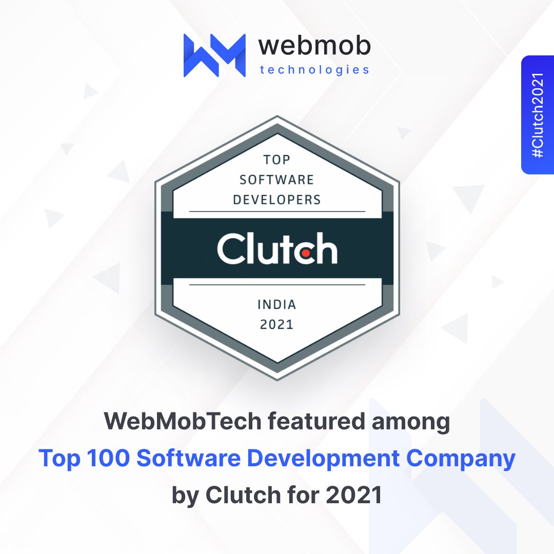 webmobtech's tweet image. #WebMobTech is recognized as one of the top performing IT Development service providers and got featured on #Clutch in Top 100 #Softwaredevelopment company.
#customitsolutionprovider #clutch2021 #digitaltransformation #webappdevelopment #mobileappdevelopment #techpartner