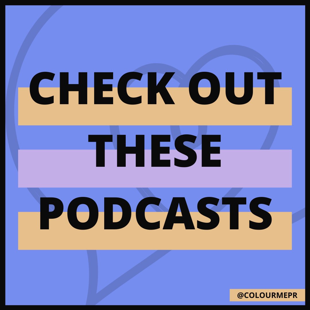 colourmepr's tweet photo. I hope you've enjoyed the first 10 episodes as much as I've been honoured to share them. But now I need a break - because #burnout is real and I'm not afraid to take a minute when I need it. So this week, I'd like you to tune in to these podcasts by fellow #WOC instead: (1/4) https://t.co/pAX1xBVNrc
