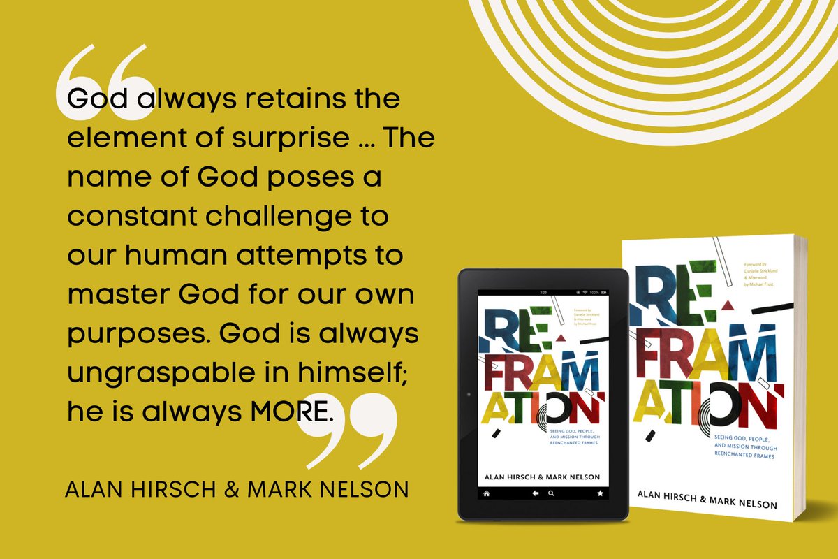 When we arrive at a place of cramped religion, it is time for a reframation. When we arrive at a place of a profoundly reduced experience of God, it is time for a reframation. 

<a href="/alanhirsch/">Alan Hirsch</a> <a href="/standonthedesk/">mark nelson</a> <a href="/reframationbook/">Reframation</a> 

100mpublishing.com/product/refram…