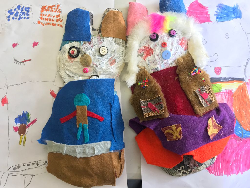 Battyeford's tweet photo. Year 1 have been working hard to complete their applied arts Rabbit Dolls matching their designs. Amazing work 1E! @nataliedeanepow @theartcriminal @FabricLenny @NSEAD1 #rabbitdolls #juliearkell #craftcouncil @craftcouncil https://t.co/amk95SAbcV