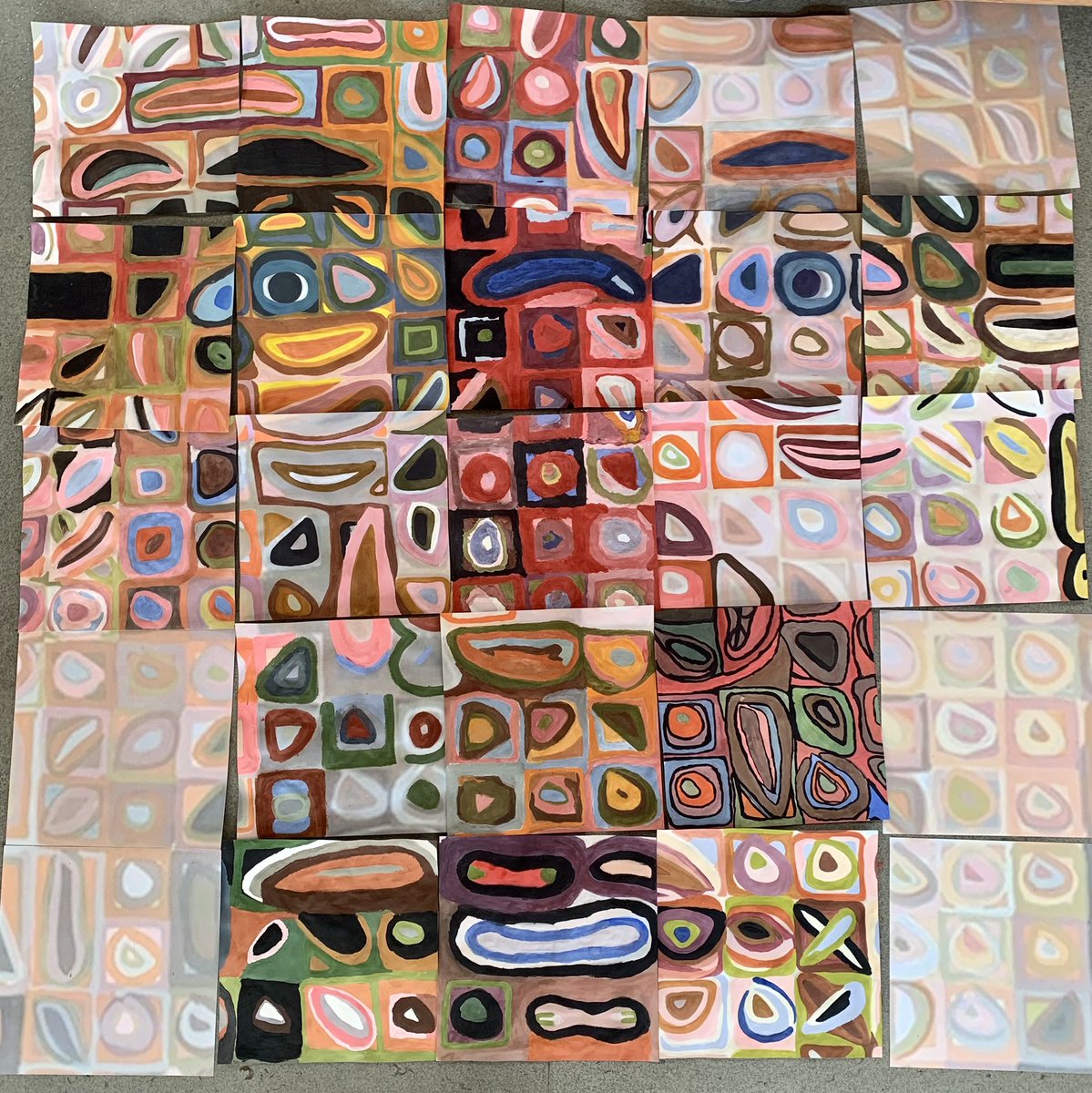 HowdenSchool's tweet photo. Year 9 Art students have been developing their painting skills in response to the work of portrait artist Chuck Close #HowdenArt https://t.co/I5vew7M6BH