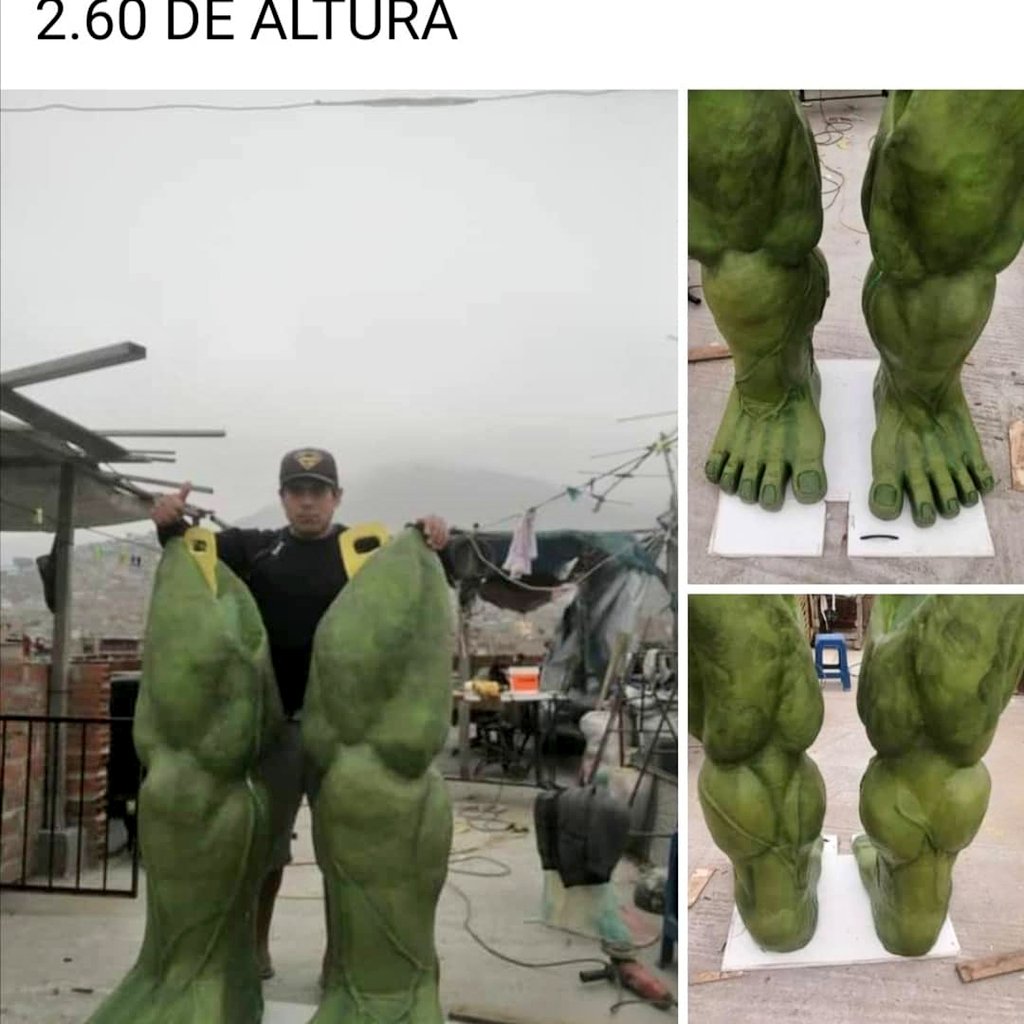 Cesararte3's tweet photo. Fantasía HULK DE 2.60 DE ALTURA en proceso de construcción https://t.co/UAMjKk3ALh