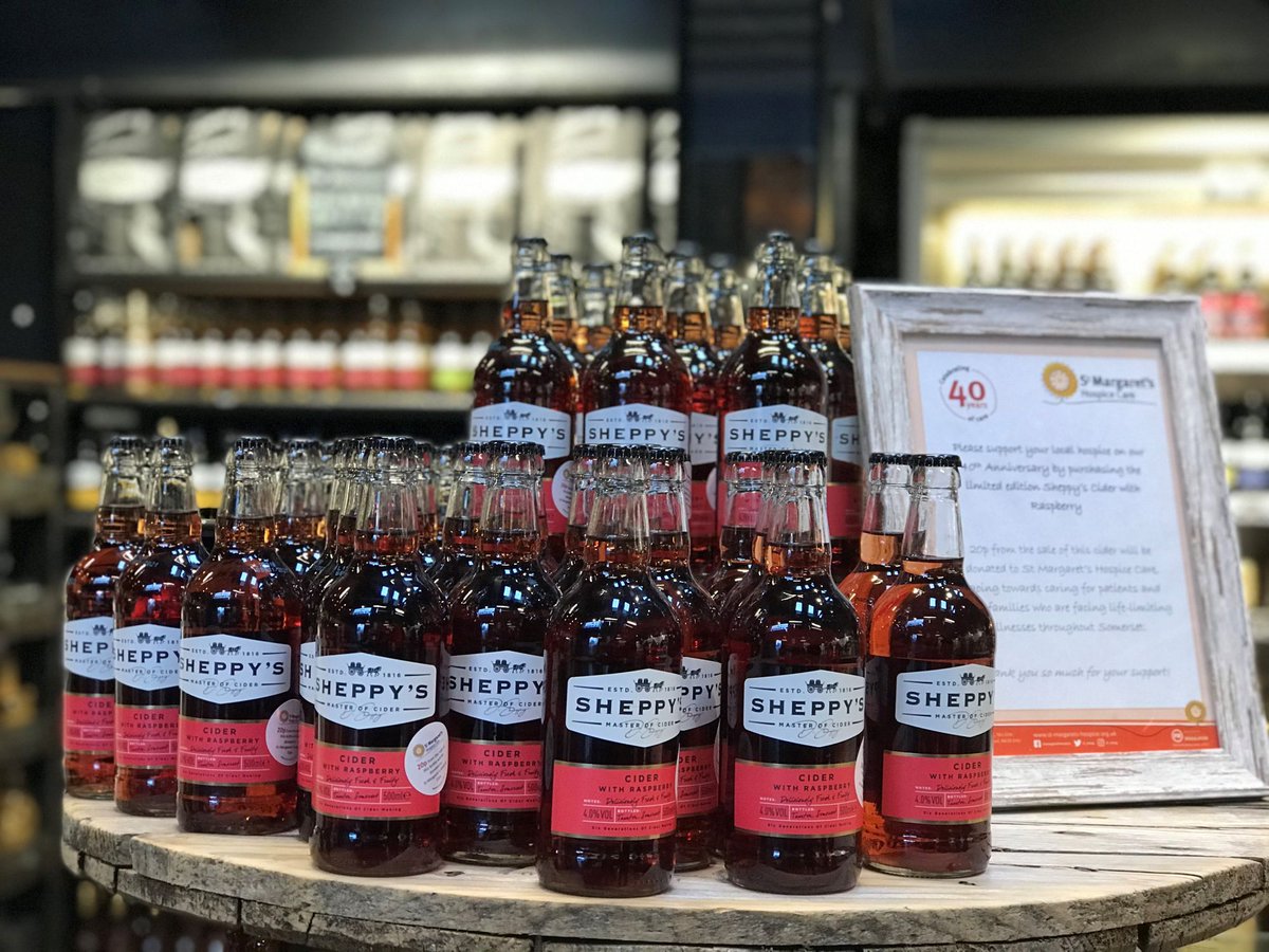 SheppysCider's tweet photo. A big thanks to all those who enjoy our Raspberry cider. With a donation from each bottle sold in 2020, we raised almost £800 for @st_marg More details here: https://t.co/si4VDtazSI #charity #Somerset https://t.co/PS7mnftPUb