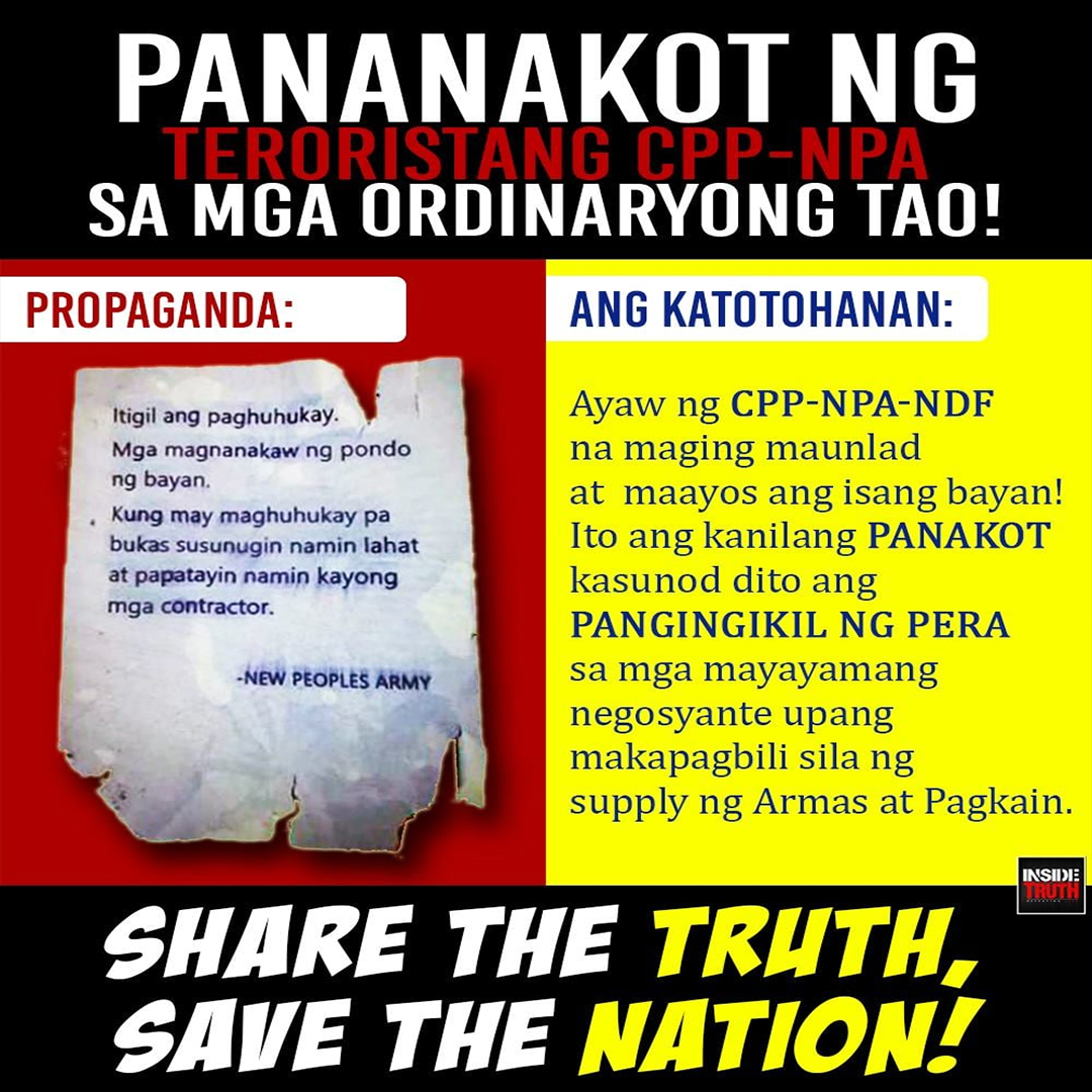 RizalPmfc's tweet photo. #NoToCPPNPANDF
#NoToTerrorists https://t.co/pK6BqYjG5x