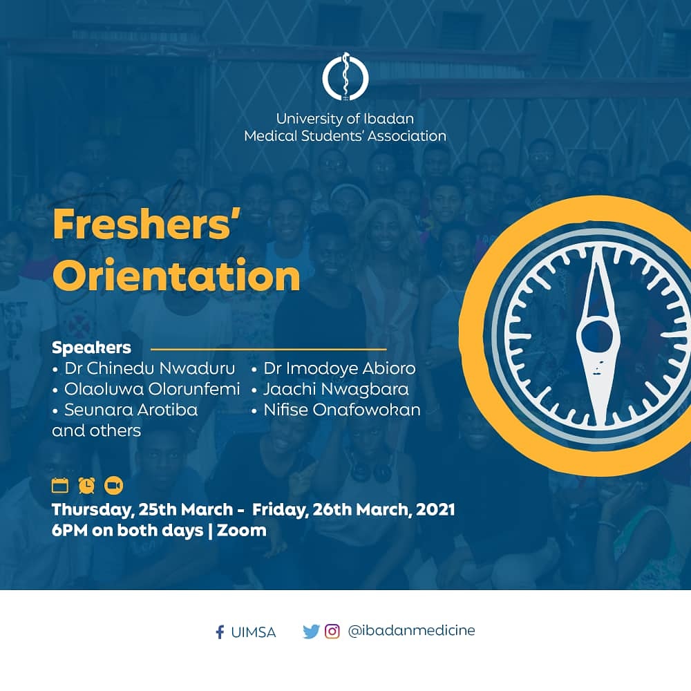 ibadanmedicine's tweet photo. The Executive Council is pleased to announce a 2-Day Fresher's Orientation program for the 100L class, the first of its kind, ๐ฅ๐ฅ๐ฅ๐ฅ ...
#uimsa #ibadanmedicine #comui #freshers #medicalstudents https://t.co/nw5DqcXJO6