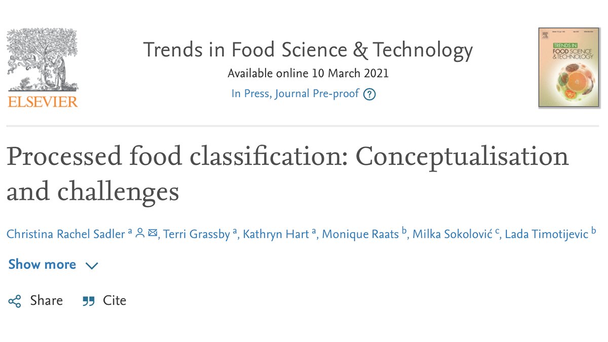 🧐 Hot off the press!

Check out the newest publication from EUFIC’s collaborative PhD research project with @UniOfSurrey, led by our colleague @5tina, on the basis and challenges of #processedfood classification systems, in @ELSfoodscience!

👉 eufic.org/en/newsroom/ar…