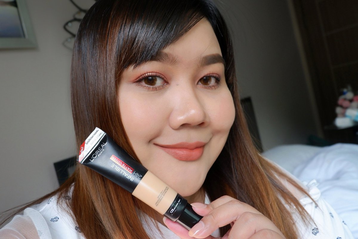 Foybeautydiary's tweet photo. นัมเบอร์วันรองพื้นผิวแมทถูกและดี  L'oreal Infallible 24H Matte Cover ผิวแมทสะใจแบบไม่ได้เซ็ทแป้งเลย คุมมันดีมาก ทนสุด เหงื่อออกก็ไม่หลุด รู้สึกสูตรใหม่เค้าเกลี่ยง่ายกว่าเดิมนะ ไม่ก่อให้เกิดการอุดตันด้วย

มีหลอดเล็กมา #แจก 5 รางวัลให้ไปลอง แค่ RT สุ่มแจกเลยยย https://t.co/A9voHBp8n5